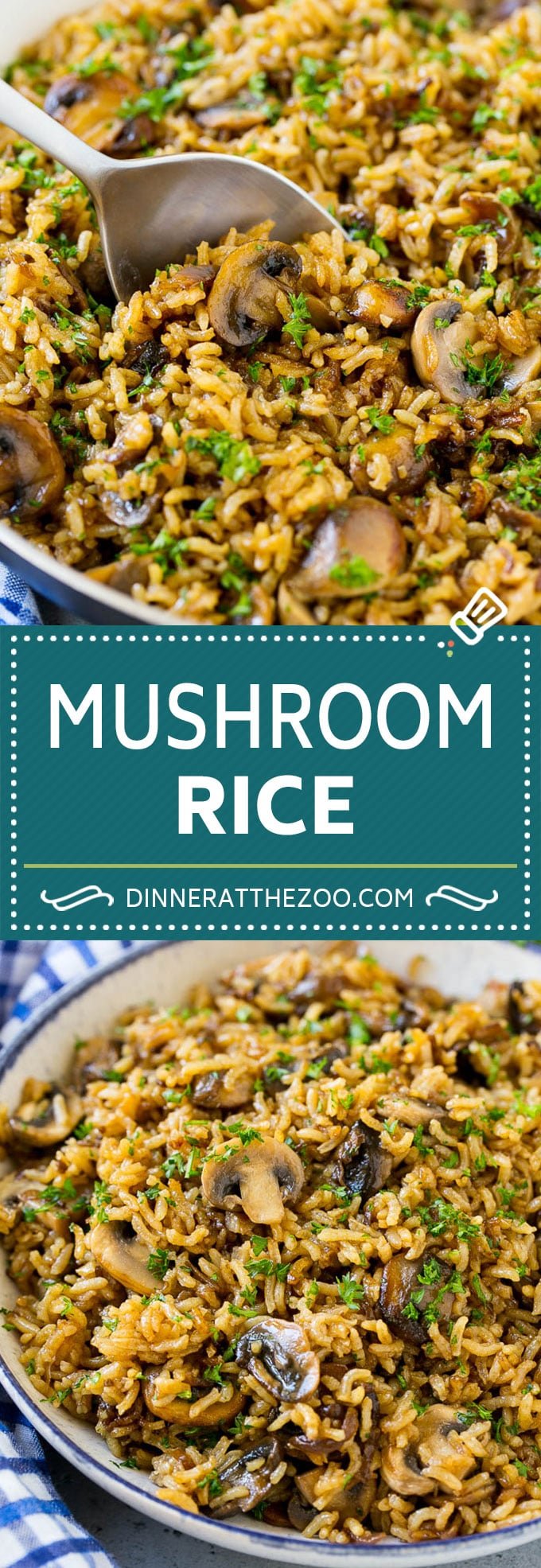 Mushroom Rice Recipe | Baked Rice | Rice Pilaf #rice #mushrooms #sidedish #dinner #fuyos
