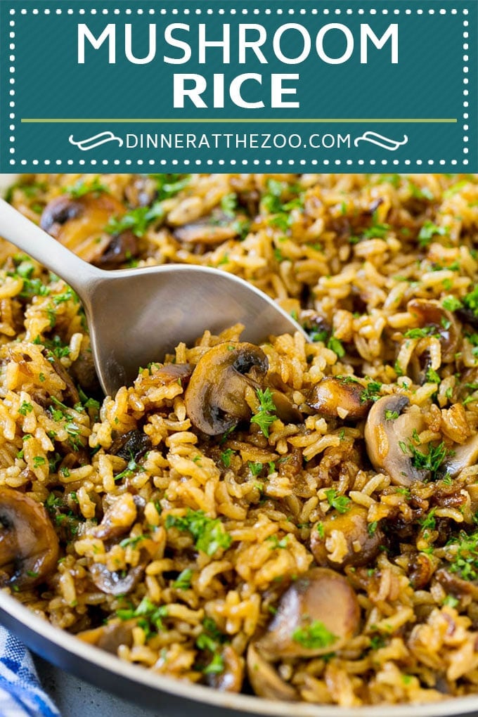 Mushroom Rice Recipe | Baked Rice | Rice Pilaf #rice #mushrooms #sidedish #dinner #fuyos