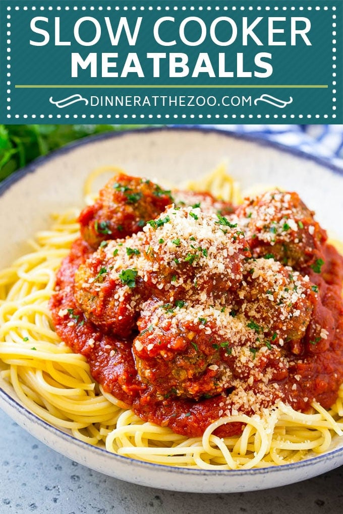 Slow Cooker Meatballs Recipe | Crock Pot Meatballs | Italian Meatballs | Spaghetti and Meatballs #meatballs #slowcooker #crockpot #dinner #fuyos #italian