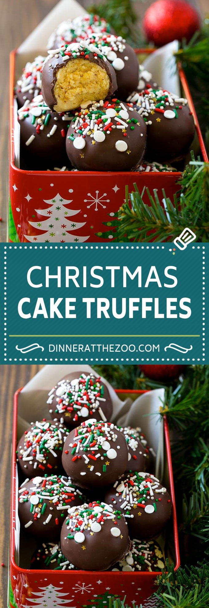 Christmas Cake Truffles Recipe | Cake Truffles | Cake Balls | Cake Bites #cake #christmas #sprinkles #baking #fuyos