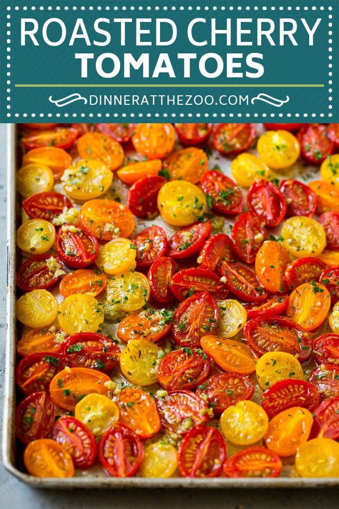 Roasted Cherry Tomatoes Recipe | Roasted Tomatoes #tomatoes #sidedish #glutenfree #cleaneating #healthy #dinner #fuyos