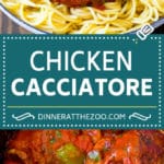 Slow Cooker Chicken Cacciatore Recipe | Italian Chicken #chicken #crockpot #slowcooker #dinner #italianfood #peppers #fuyos