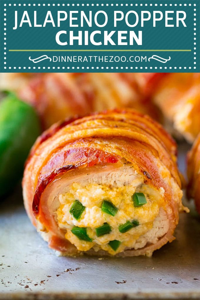 Jalapeno Popper Chicken Recipe | Bacon Wrapped Chicken | Stuffed Chicken | Low Carb Chicken #chicken #lowcarb #keto #bacon #jalapenos #cheese #dinner #fuyos