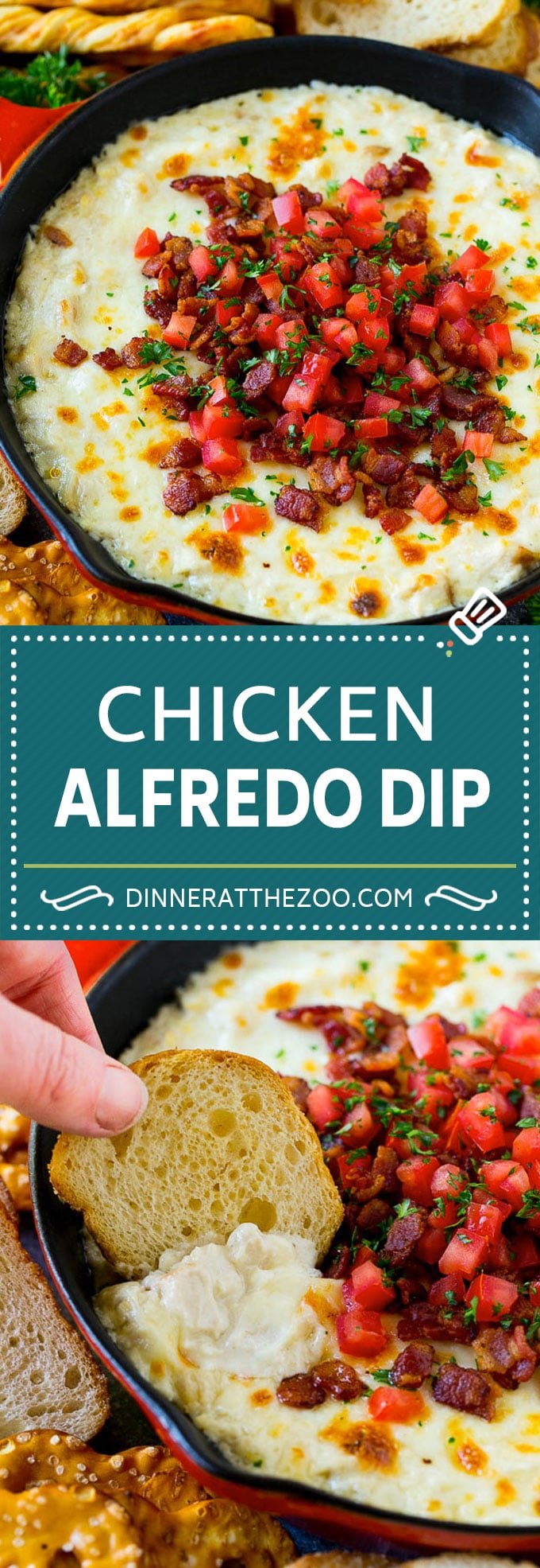Chicken Alfredo Dip Recipe | Chicken Dip | Cheese Dip #dip #appetizer #chicken #cheese #fuyos