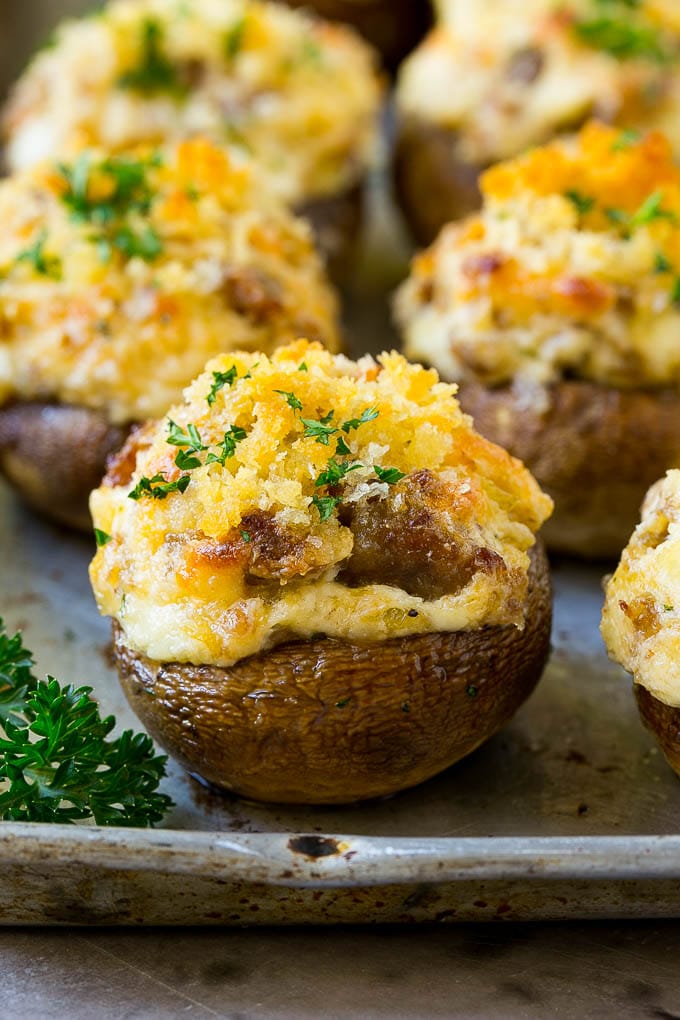 Sausage Stuffed Mushrooms Recipe | Stuffed Mushrooms | Mushroom Appetizer #mushrooms #sausage #appetizer #lowcarb #keto #fuyos Sausage stuffed mushrooms filled with Italian sausage and three types of cheese.