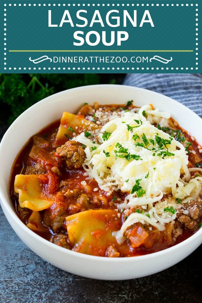 Lasagna Soup Recipe | Italian Soup | Ground Beef Soup #lasagna #pasta #soup #beef #dinner #fuyos #italian