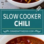 Slow Cooker Chili Recipe | Crock Pot Chili | Beef Chili | Beef and Bean Chili #chili #soup #beef #slowcooker #crockpot #dinner #fuyos