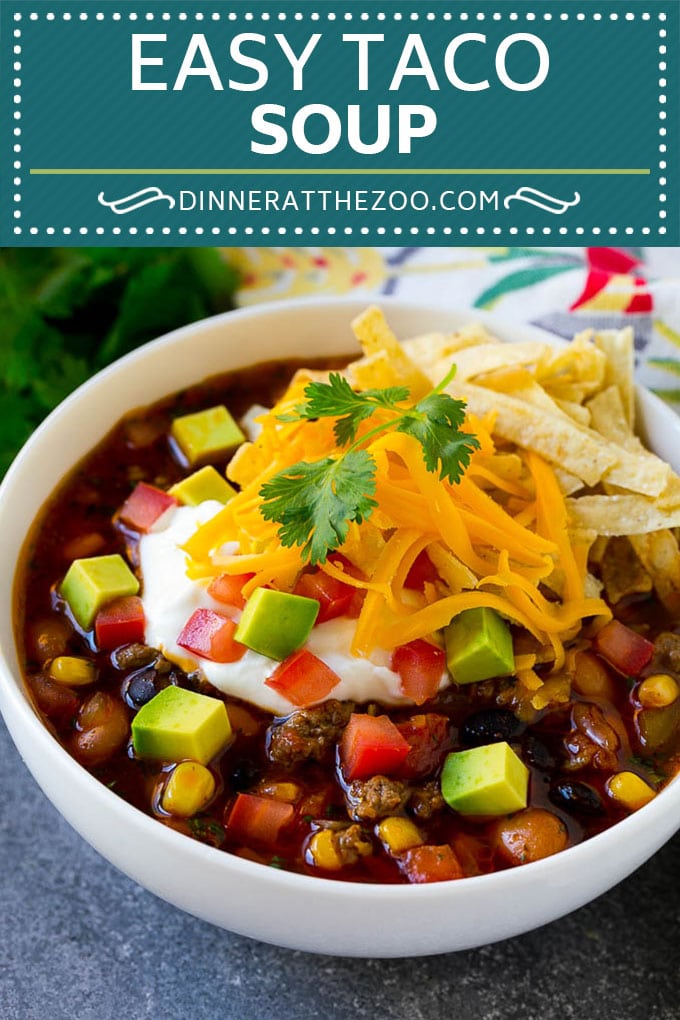 Taco Soup Recipe | Beef Taco Soup | Mexican Soup #soup #beef #taco #mexicanfood #beans #dinner #fuyos
