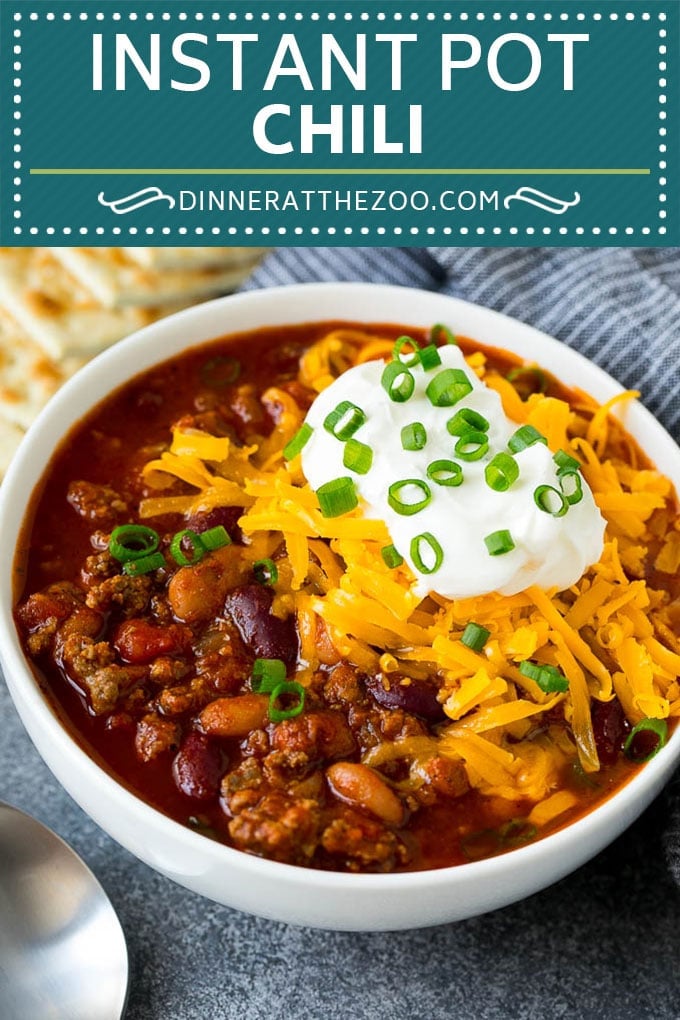 Instant Pot Chili Recipe | Pressure Cooker Chili | Beef Chili | Beef and Bean Chili #chili #beef #beans #instantpot #pressurecooker #dinner #soup #fuyos