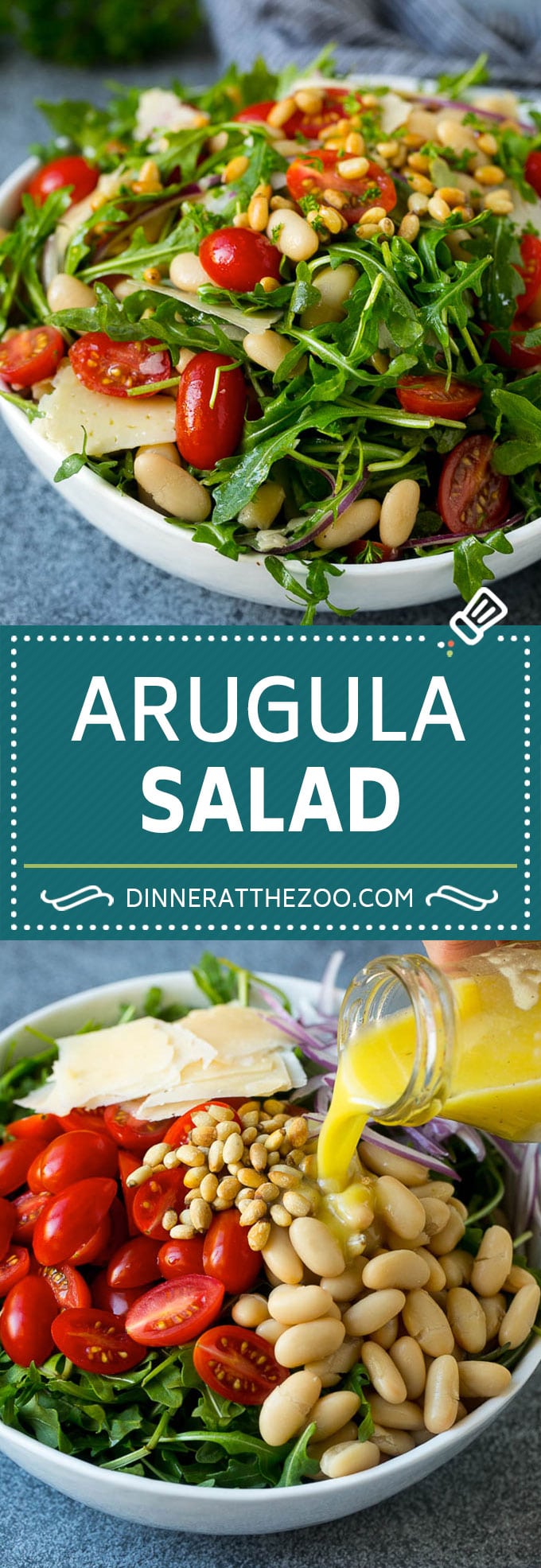Arugula Salad Recipe | Green Salad | White Bean Salad #salad #arugula #cleaneating #lowcarb #keto #fuyos