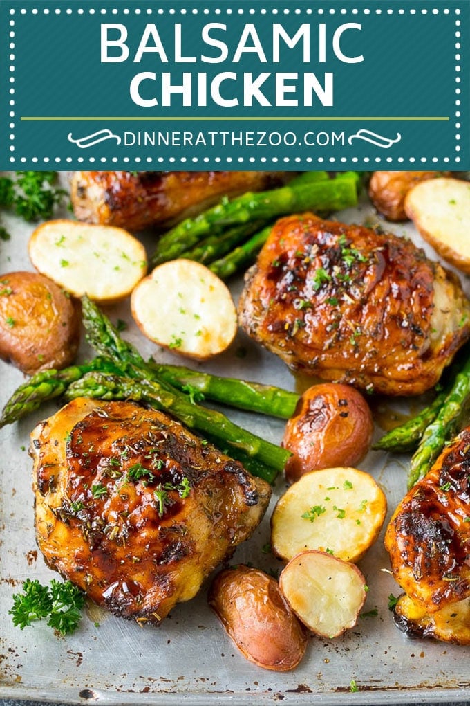 Balsamic Chicken Recipe | Sheet Pan Chicken | Glazed Chicken #chicken #asparagus #potatoes #dinner #glutenfree #fuyos