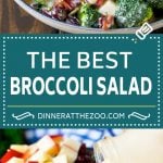 Broccoli Salad Recipe | Creamy Broccoli Salad | Bacon Broccoli Salad #salad #broccoli #bacon #apple #fuyos #sidedish