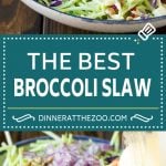 Bacon Broccoli Slaw Recipe | Coleslaw Recipe | Broccoli Slaw #broccoli #slaw #salad #apple #bacon #sidedish #lunch #fuyos
