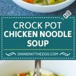 Crock Pot Chicken Noodle Soup Recipe | Slow Cooker Chicken Noodle Soup | Chicken Soup #soup #chicken #noodles #dinner #slowcooker #crockpot #fuyos