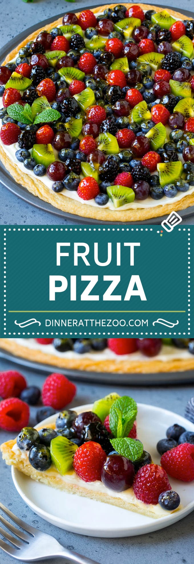 Fruit Pizza Recipe | Dessert Pizza | Fruit Dessert #cookie #fruit #pizza #dessert #sweets #fuyos