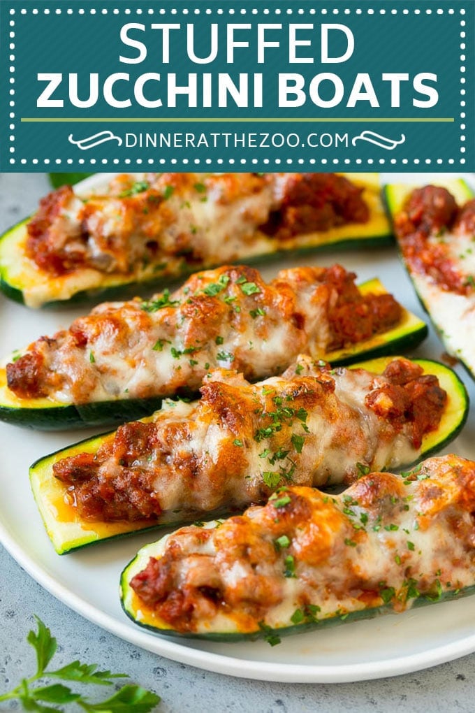 Stuffed Zucchini Boats Recipe | Baked Zucchini | Low Carb Zucchini #dinner #lowcarb #keto #zucchini #sausage #fuyos