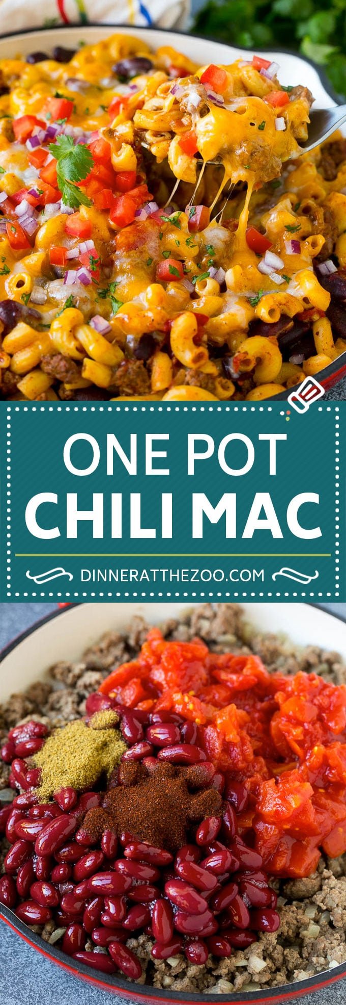 One Pot Chili Mac Recipe | One Pot Pasta | Chili Mac #dinner #beef #pasta #macaroni #beans #cheese #fuyos #onepot