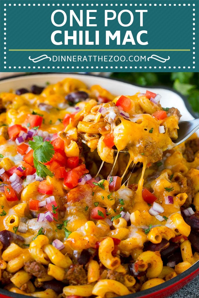 One Pot Chili Mac Recipe | One Pot Pasta | Chili Mac #dinner #beef #pasta #macaroni #beans #cheese #fuyos #onepot