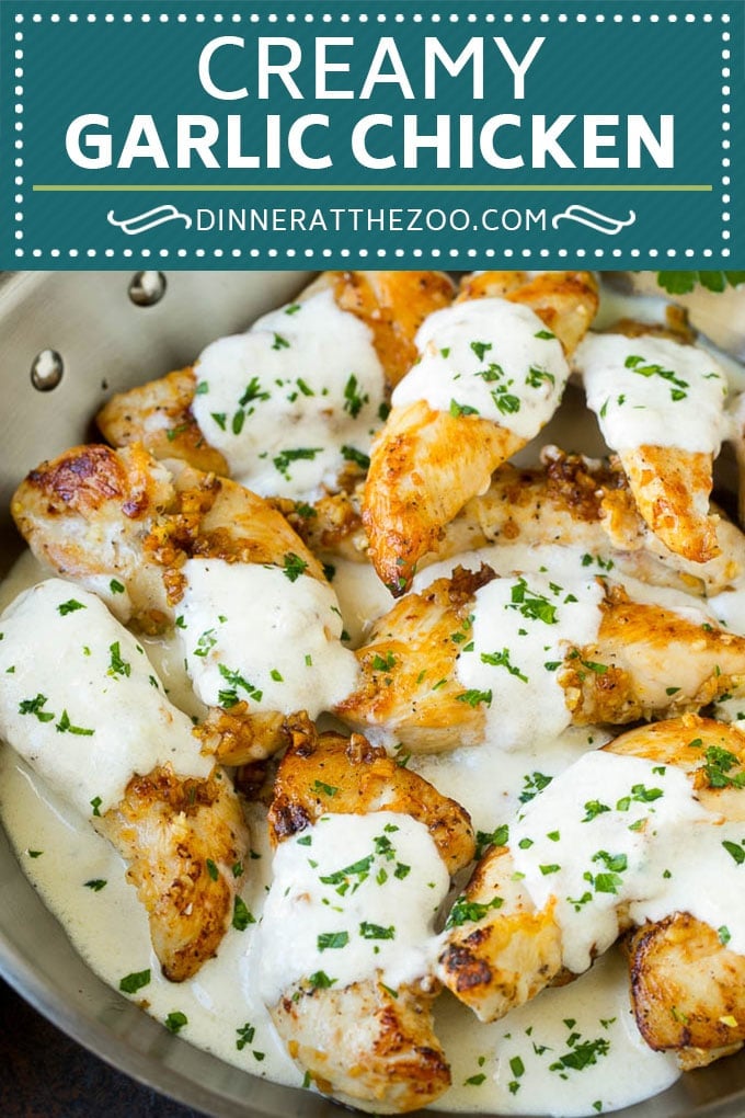 Creamy Garlic Chicken Recipe | Chicken Breast Tenders | Sauteed Chicken #chicken #garlic #parmesan #dinner #glutenfree #keto #lowcarb #fuyos