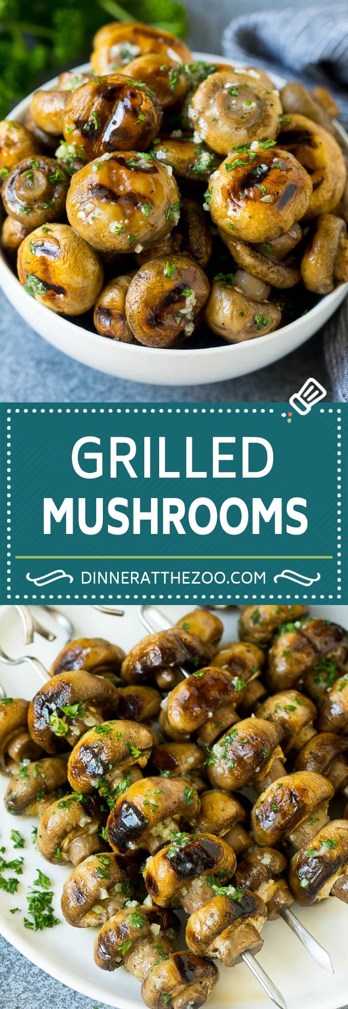 Grilled Mushrooms Recipe | Mushroom Kabobs | Mushroom Side Dish #mushroom #grilling #garlic #keto #lowcarb #fuyos