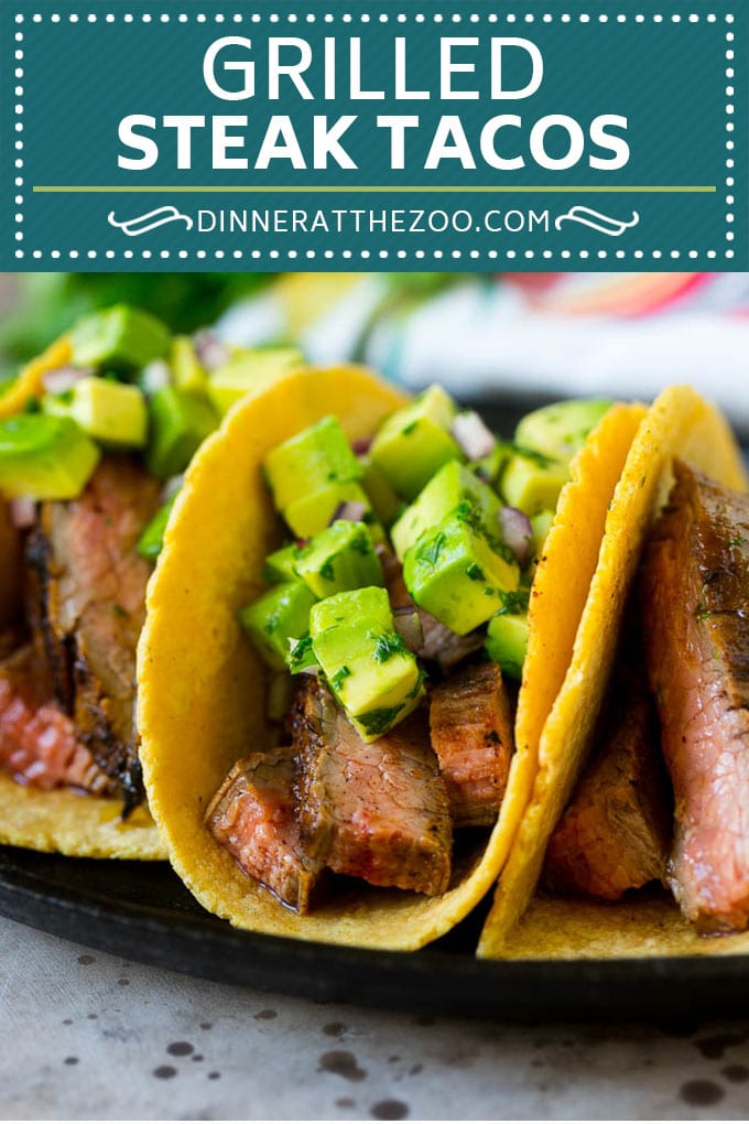 Steak Tacos Recipe | Beef Tacos | Grilled Steak #steak #tacos #tacotuesday #avocado #dinner #fuyos
