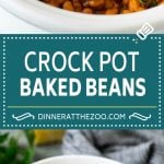 Crock Pot Baked Beans | Slow Cooker Baked Beans #beans #bacon #slowcooker #crockpot #fuyos