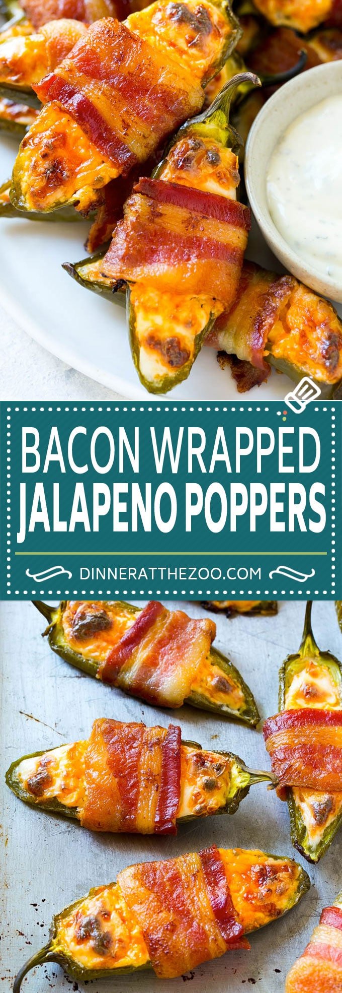 Bacon Wrapped Jalapeno Poppers Recipe | Baked Jalapeno Poppers | Bacon Appetizer #bacon #jalapenos #poppers #appetizer #snack #lowcarb #keto #fuyos