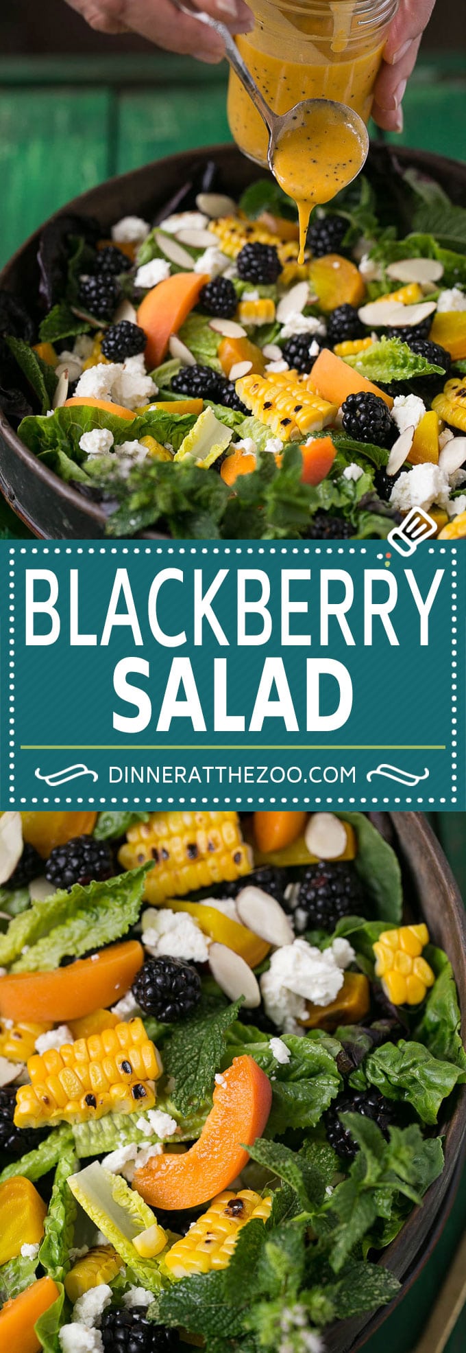 Blackberry Salad Recipe | Summer Salad #salad #blackberries #apricot #corn #dinner #healthy #fuyos