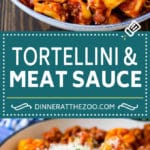 Cheese Tortellini in Meat Sauce #tortellini #pasta #sauce #dinner #fuyos #cheese