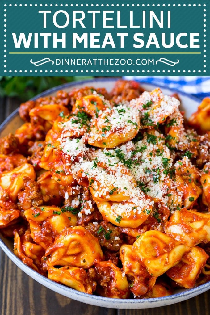 Cheese Tortellini in Meat Sauce #tortellini #pasta #sauce #dinner #fuyos #cheese