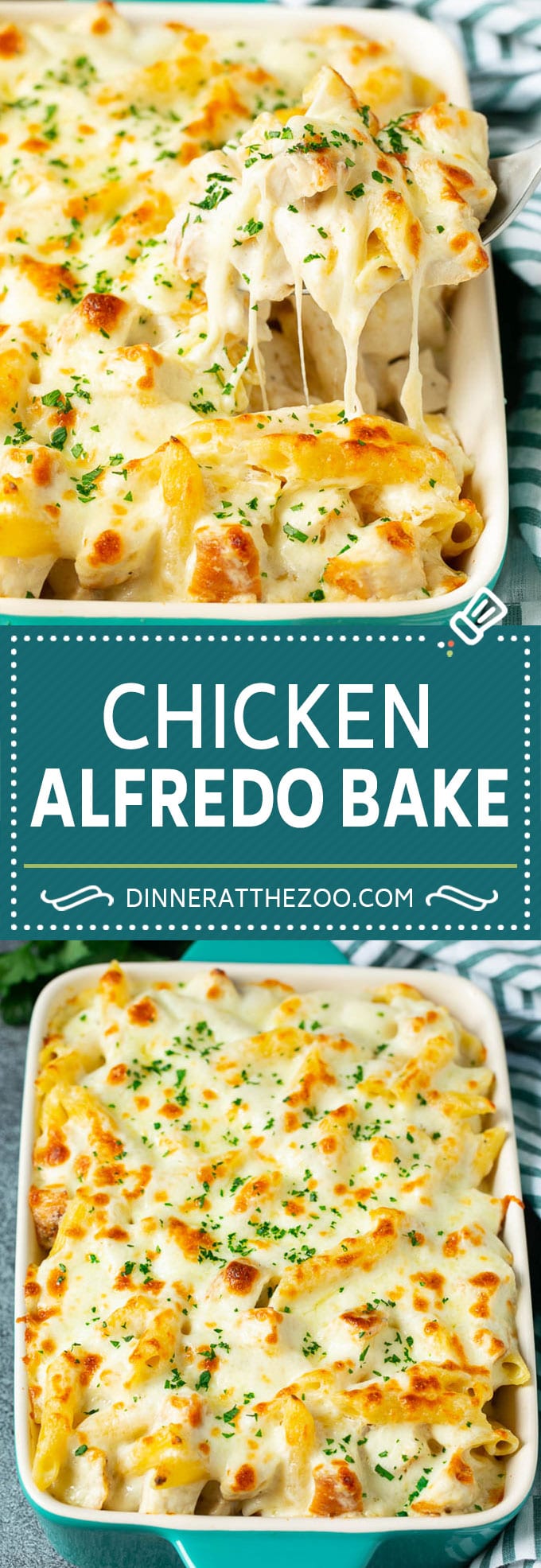 Chicken Alfredo Bake | Baked Pasta #chicken #pasta #cheese #comfortfood #dinner #fuyos