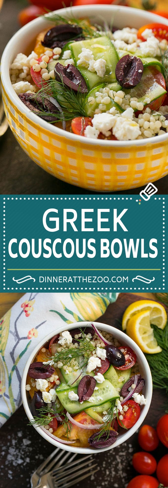 Greek Couscous Bowls #couscous #lunch #fuyos