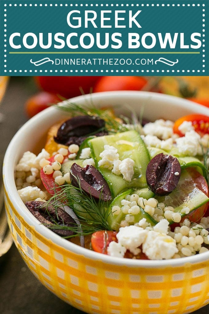Greek Couscous Bowls #couscous #lunch #fuyos