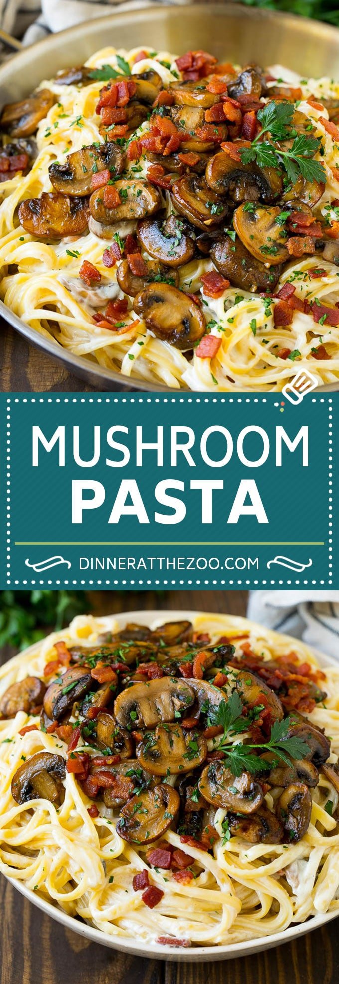Mushroom Pasta Recipe | Creamy Pasta #pasta #mushrooms #bacon #dinner #fuyos