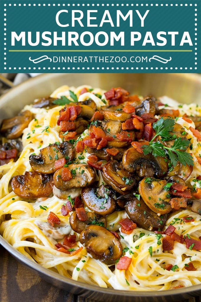 Mushroom Pasta Recipe | Creamy Pasta #pasta #mushrooms #bacon #dinner #fuyos