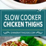 Slow Cooker Chicken Thighs | Crock Pot Chicken Thighs | Honey Garlic Chicken #chicken #slowcooker #crockpot #dinner #fuyos