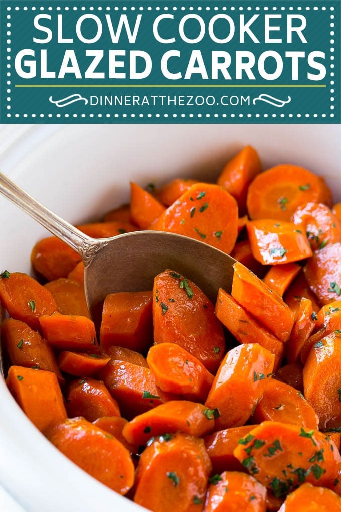 Slow Cooker Glazed Carrots Recipe | Brown Sugar Glazed Carrots | Slow Cooker Carrots #carrots #sidedish #slowcooker #crockpot #fuyos