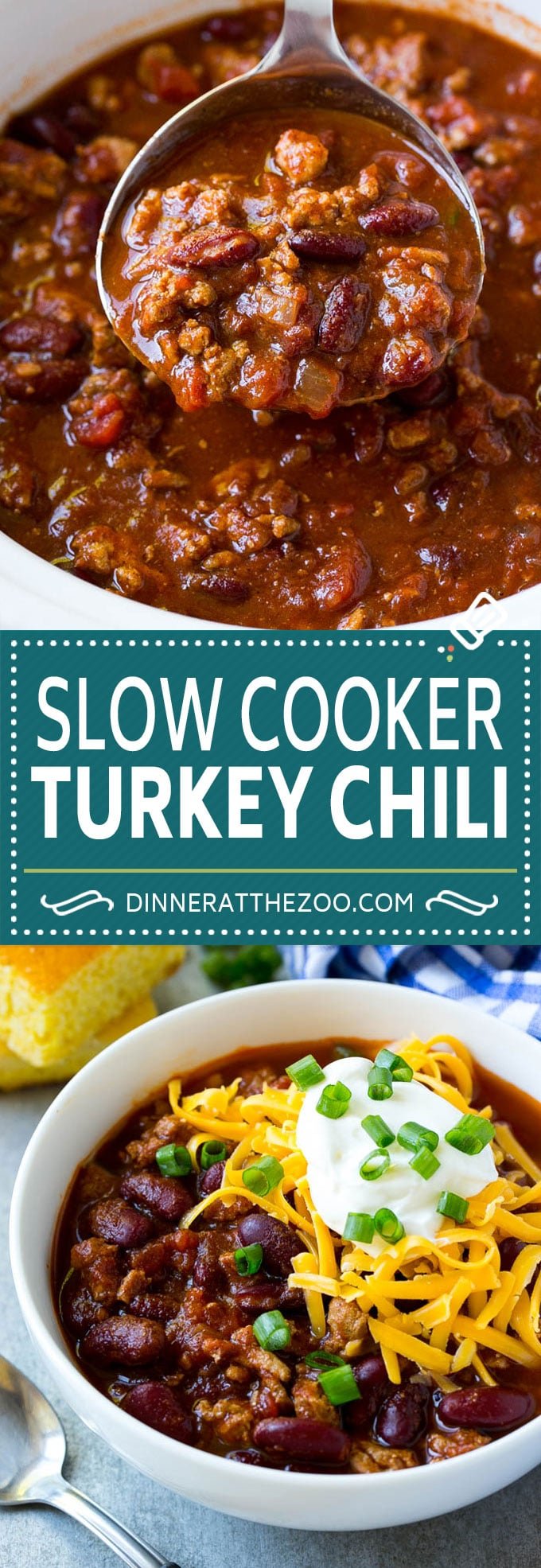 Slow Cooker Turkey Chili Recipe | Crockpot Chili | Turkey Chili | Chili With Beans Recipe | Healthy Chili Recipe #turkey #chili #beans #soup #slowcooker #crockpot #fuyos