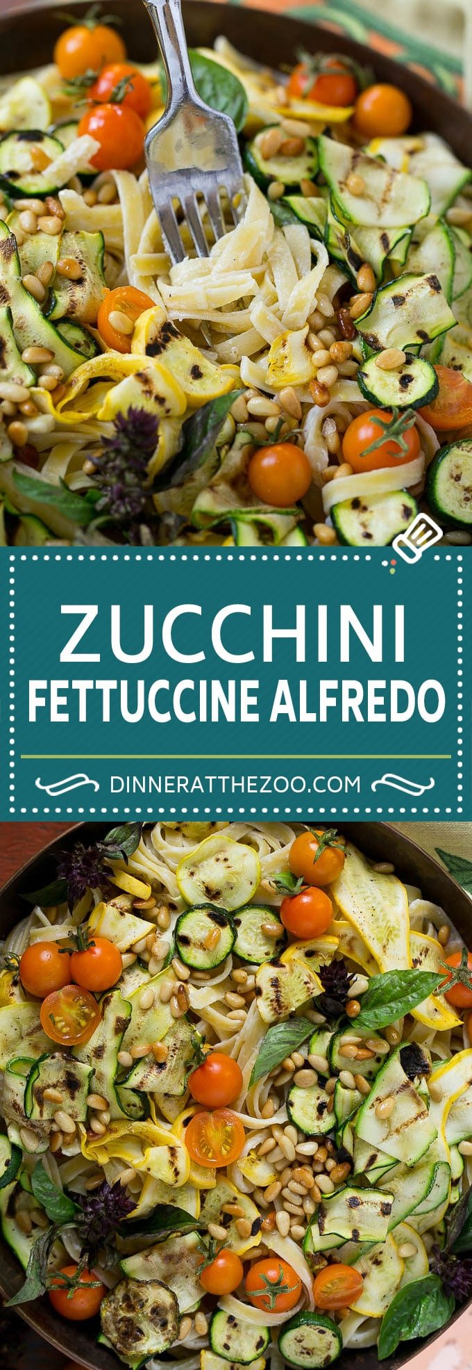 Zucchini Fettuccine Alfredo #pasta #zucchini #cheese #dinner #fuyos