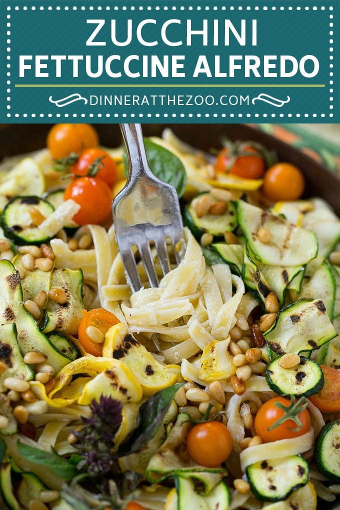 Zucchini Fettuccine Alfredo #pasta #zucchini #cheese #dinner #fuyos