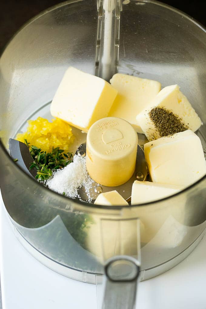Thanksgiving Turkey Recipe | Roasted Turkey #turkey #thanksgiving #fall #dinner #fuyos Butter, garlic herbs and seasonings in a food processor.
