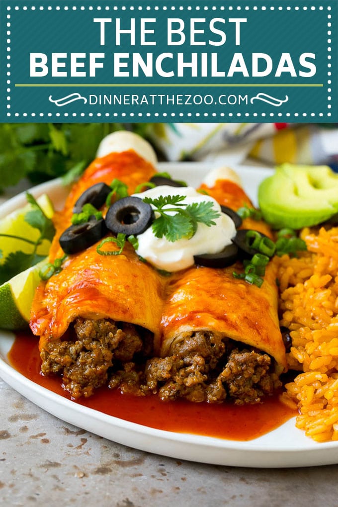 Beef Enchiladas Recipe #beef #groundbeef #mexicanfood #enchiladas #cheese #dinner #fuyos