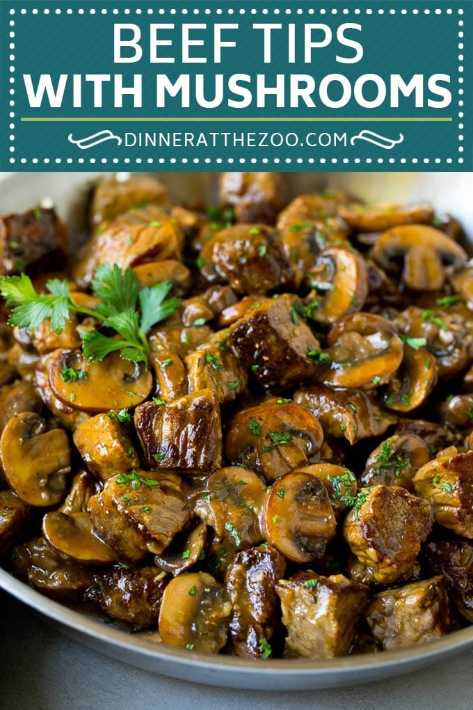 Beef Tips with Mushroom Gravy Recipe | Steak Tips #beef #steak #mushrooms #gravy #comfortfood #dinner #fuyos