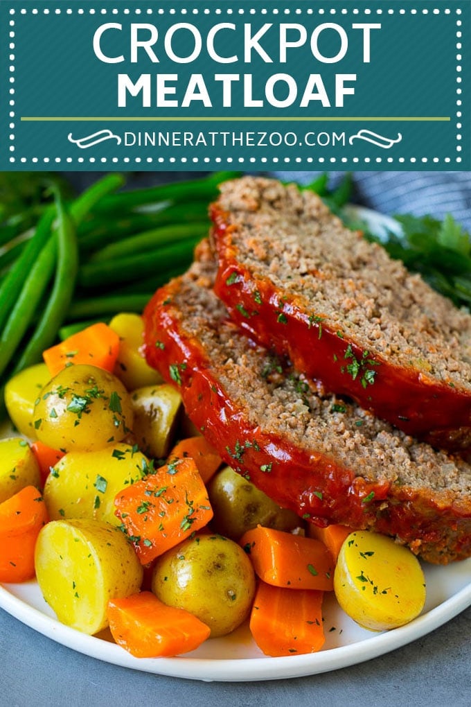 Crockpot Meatloaf Recipe | Slow Cooker Meatloaf #meatloaf #beef #slowcooker #crockpot #dinner #fuyos