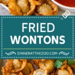 Fried Wonton Recipe #chinesefood #pork #appetizer #wontons #fuyos