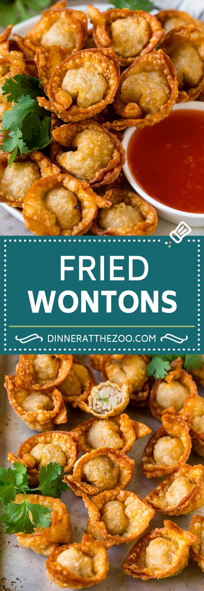 Fried Wonton Recipe #chinesefood #pork #appetizer #wontons #fuyos