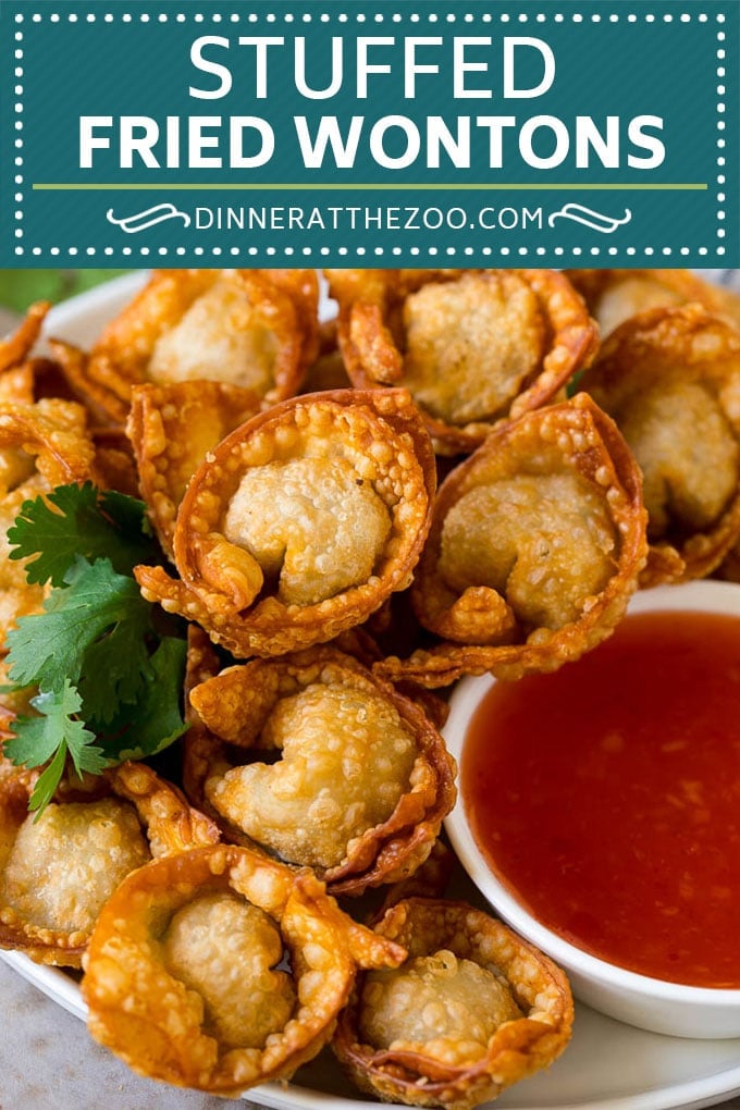 Fried Wonton Recipe #chinesefood #pork #appetizer #wontons #fuyos