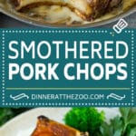 Smothered Pork Chops Recipe | Mushroom Pork Chops #pork #porkchops #mushrooms #gravy #dinner #fuyos