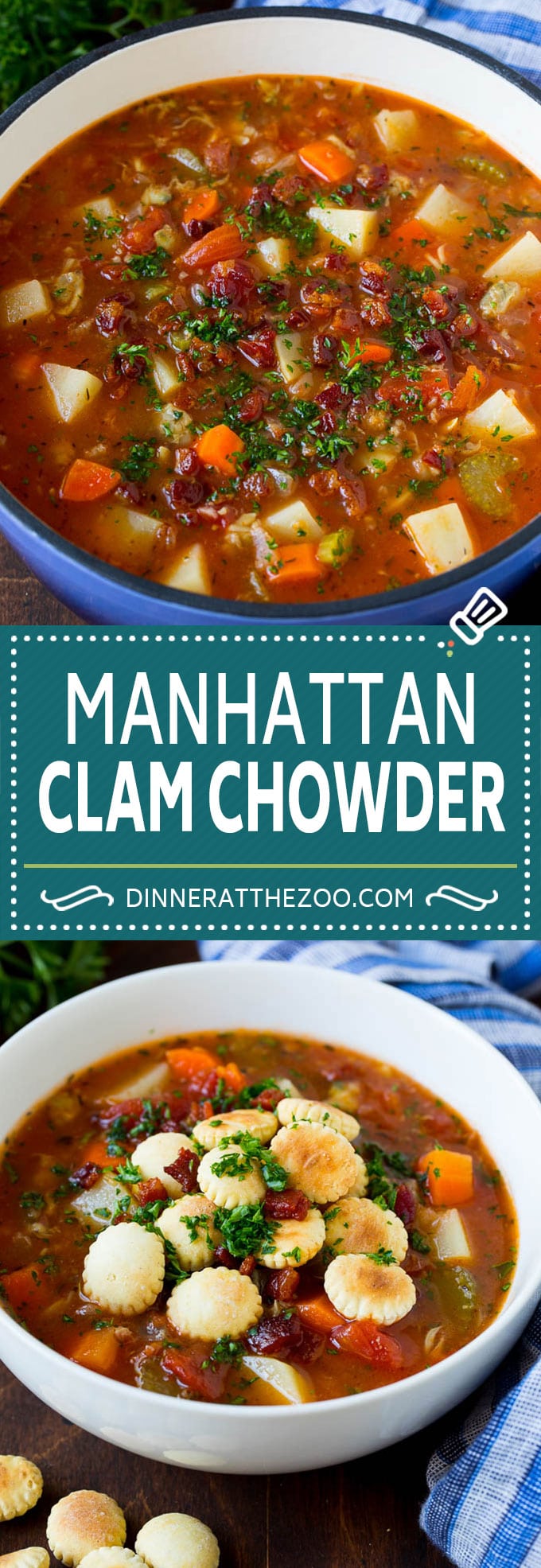 Manhattan Clam Chowder Recipe | Red Clam Chowder #chowder #soup #seafood #clams #bacon #dinner #fuyos