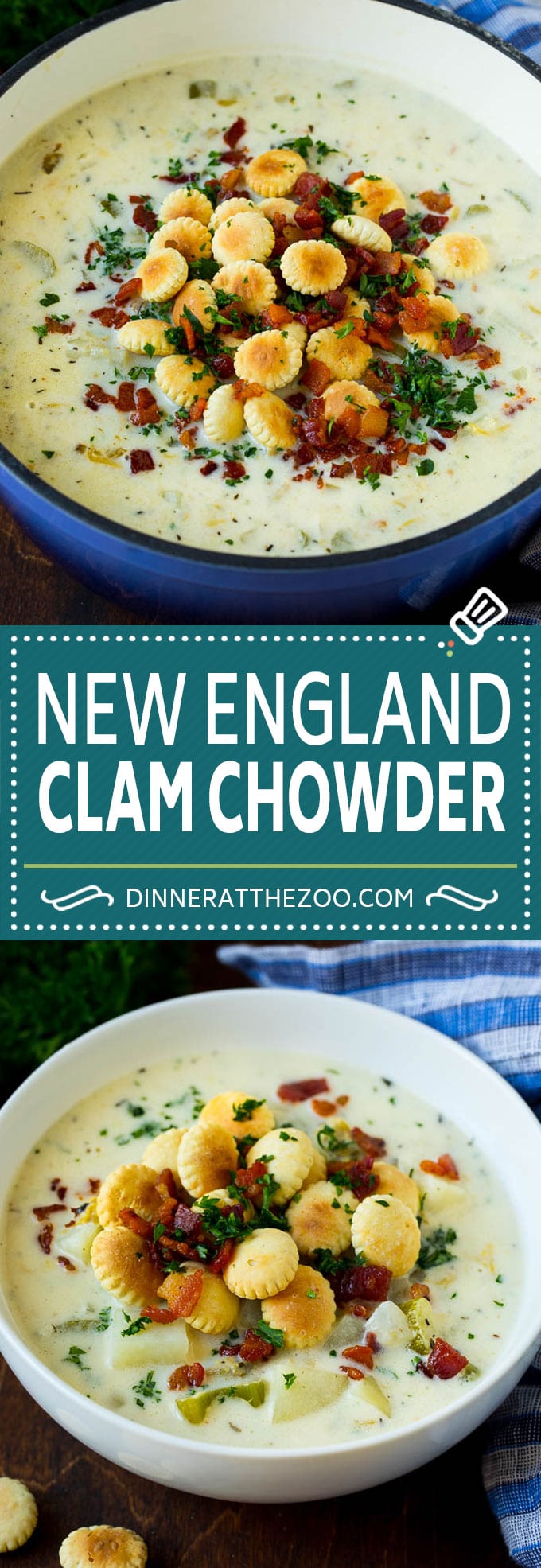 New England Clam Chowder Recipe | White Clam Chowder #chowder #soup #seafood #clams #bacon #dinner #fuyos